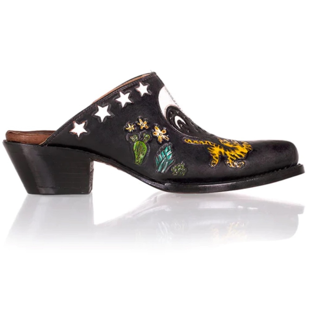 Brother Vellies Doodle cowgirl mules. Stand out from the crowd super fly slipons - Picture 14 of 15